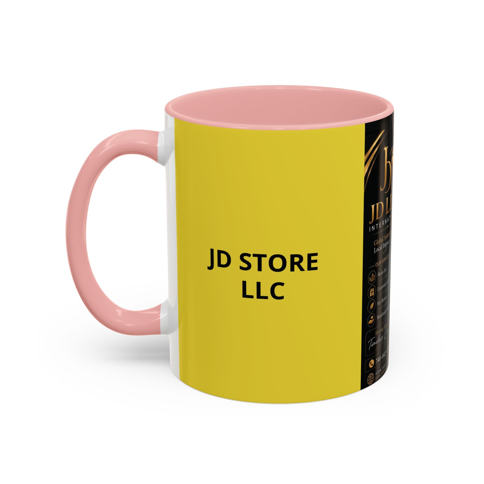 Photo Logo Accent Coffee Mug — Custom Branded Promotional Mug