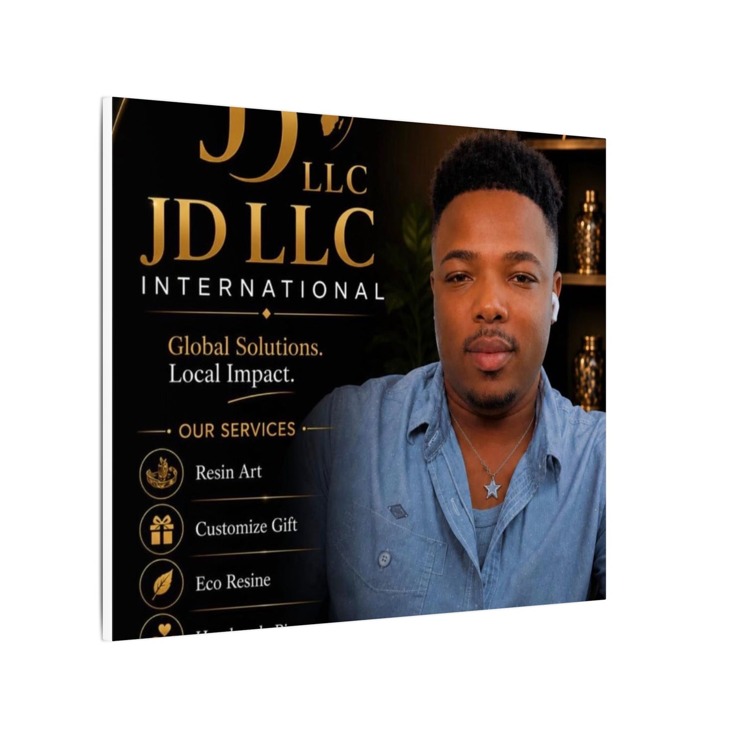 Matte Stretched Canvas - JD LLC International Business Portrait (Customizable)