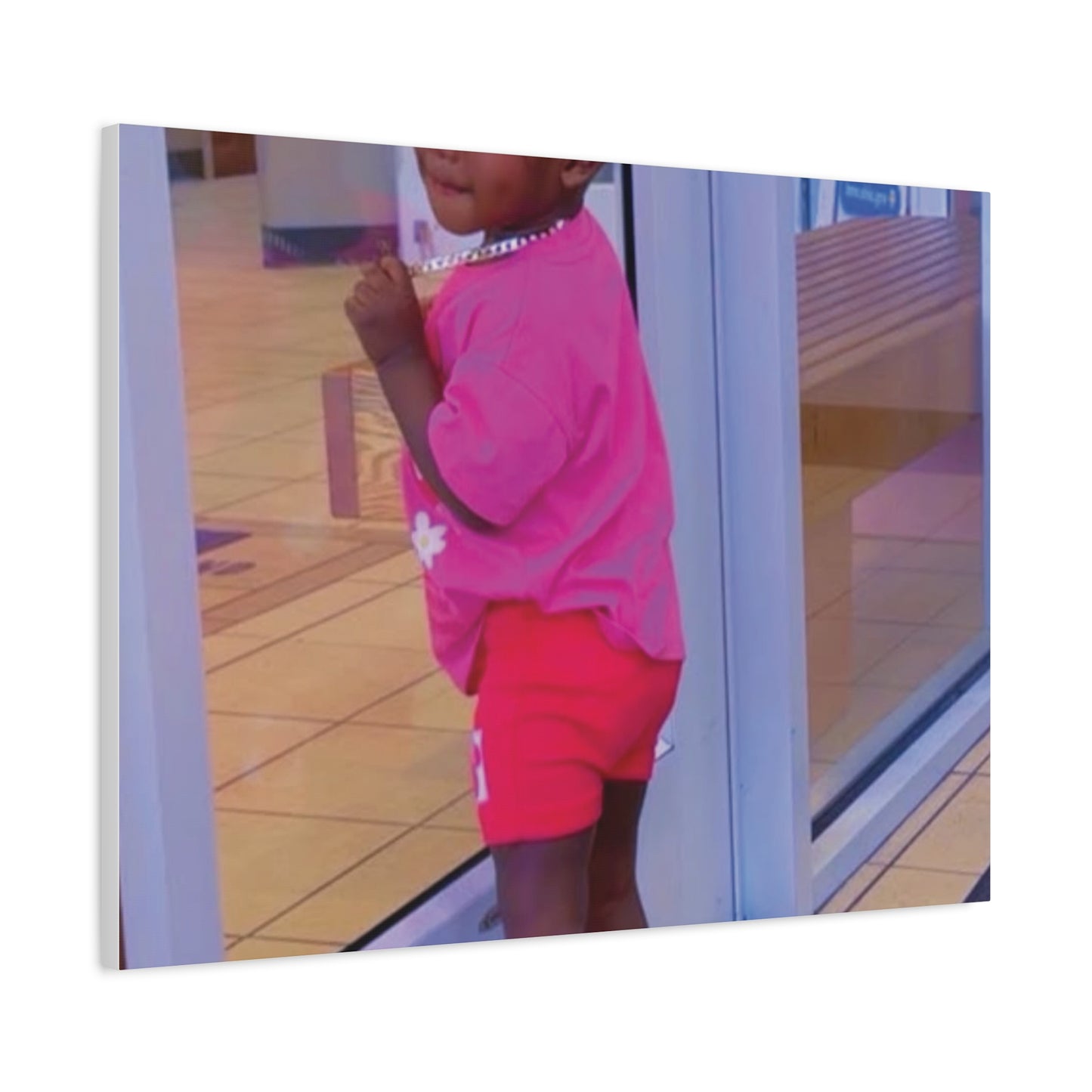 Canvas Wall Art - Candid Child Photo Matte Stretched Print
