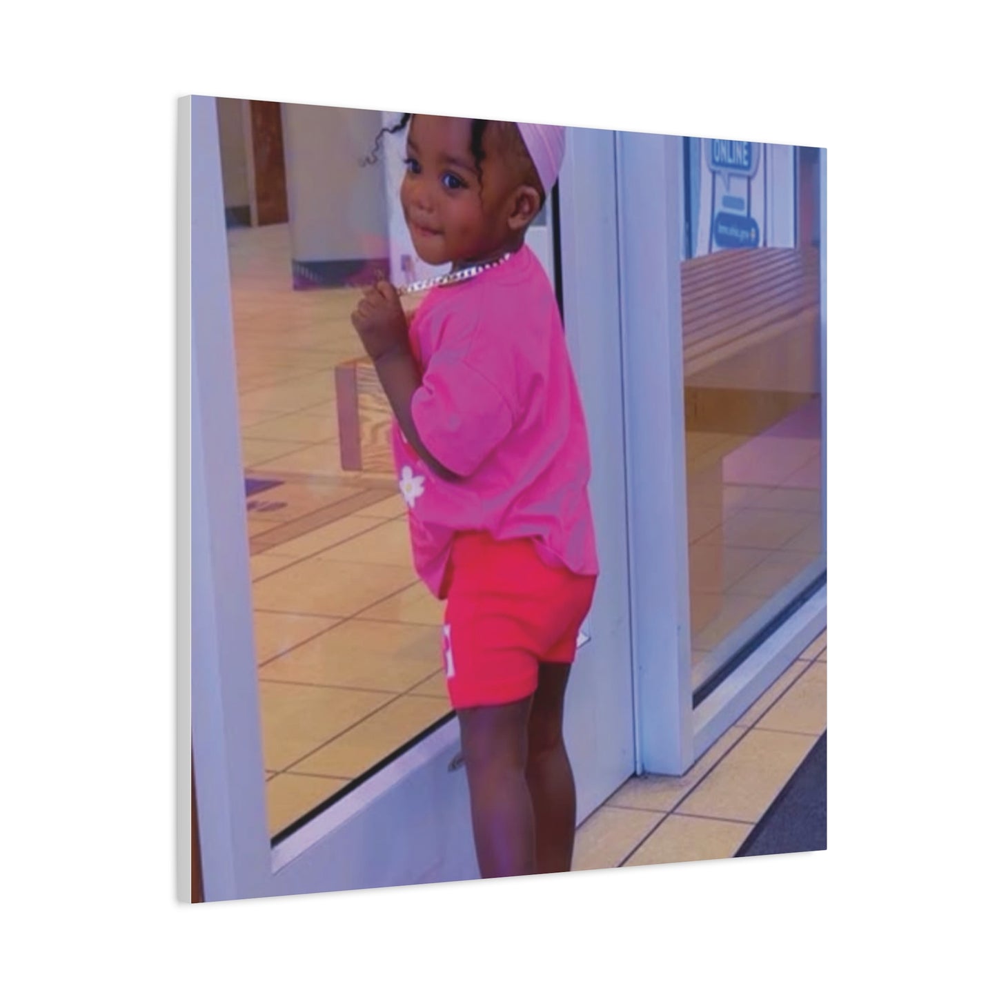 Canvas Wall Art - Candid Child Photo Matte Stretched Print