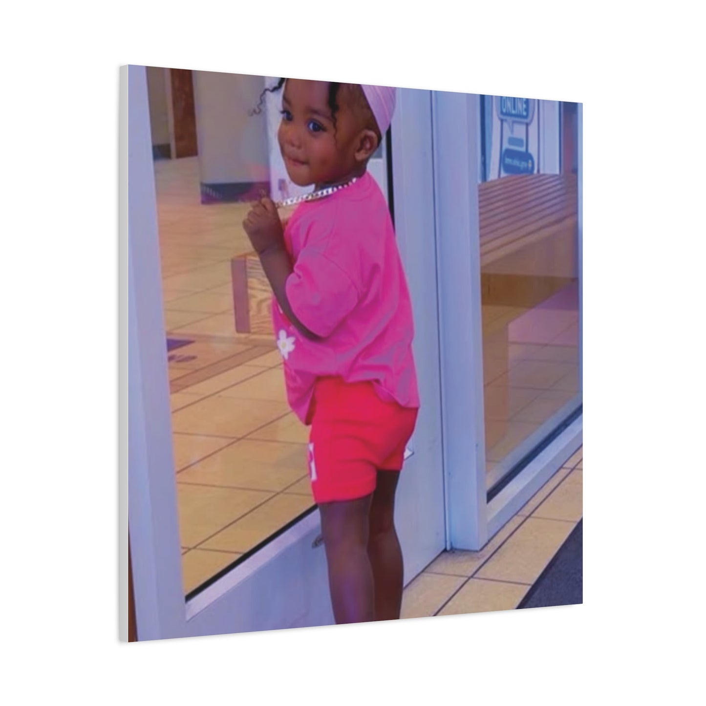 Canvas Wall Art - Candid Child Photo Matte Stretched Print