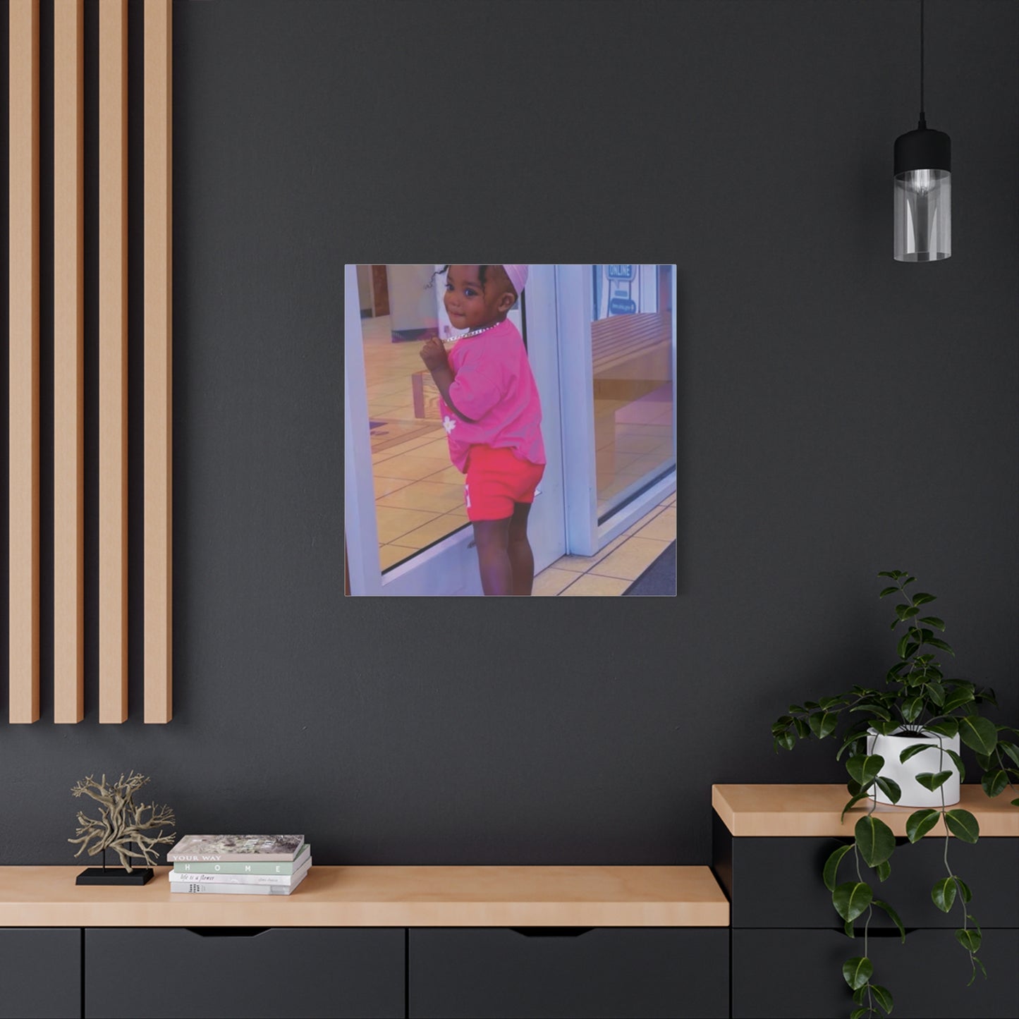 Canvas Wall Art - Candid Child Photo Matte Stretched Print