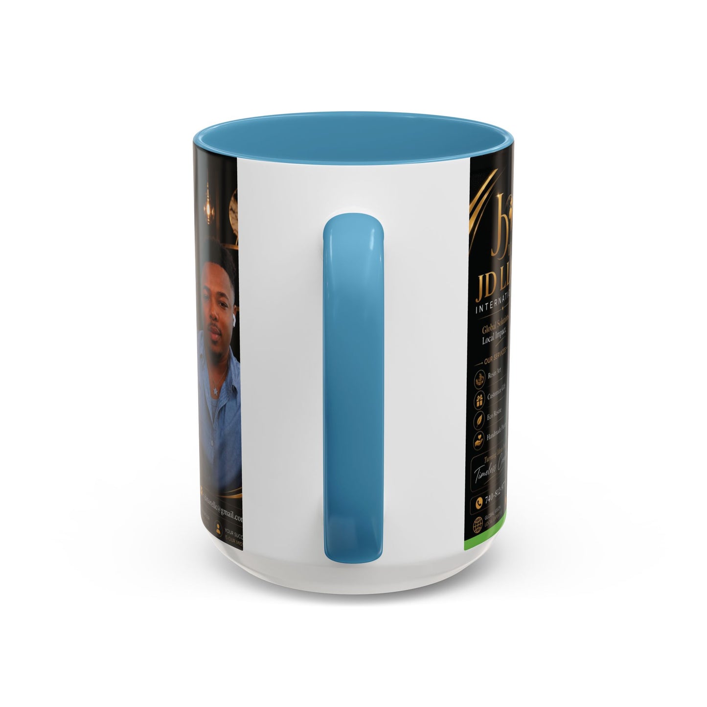 Photo Logo Accent Coffee Mug — Custom Branded Promotional Mug