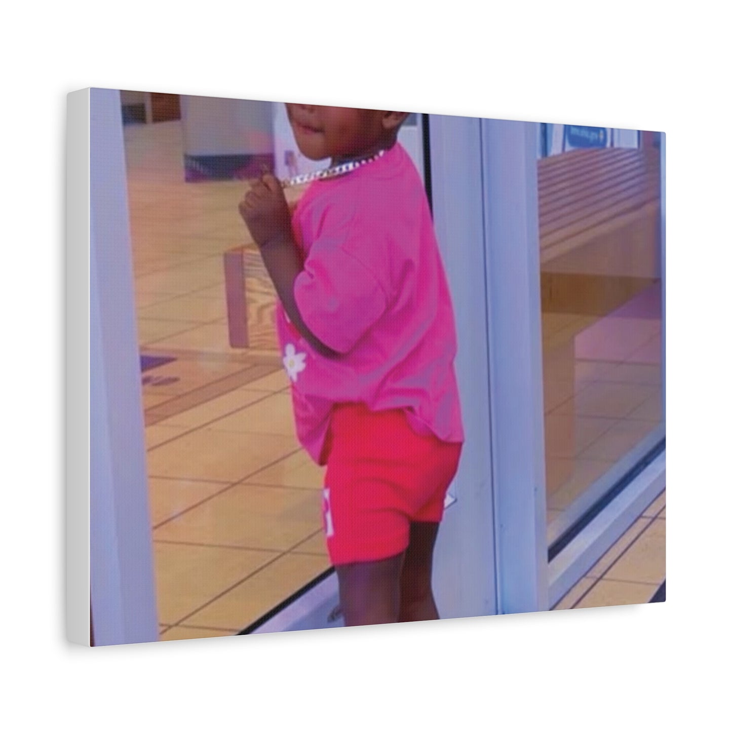 Canvas Wall Art - Candid Child Photo Matte Stretched Print