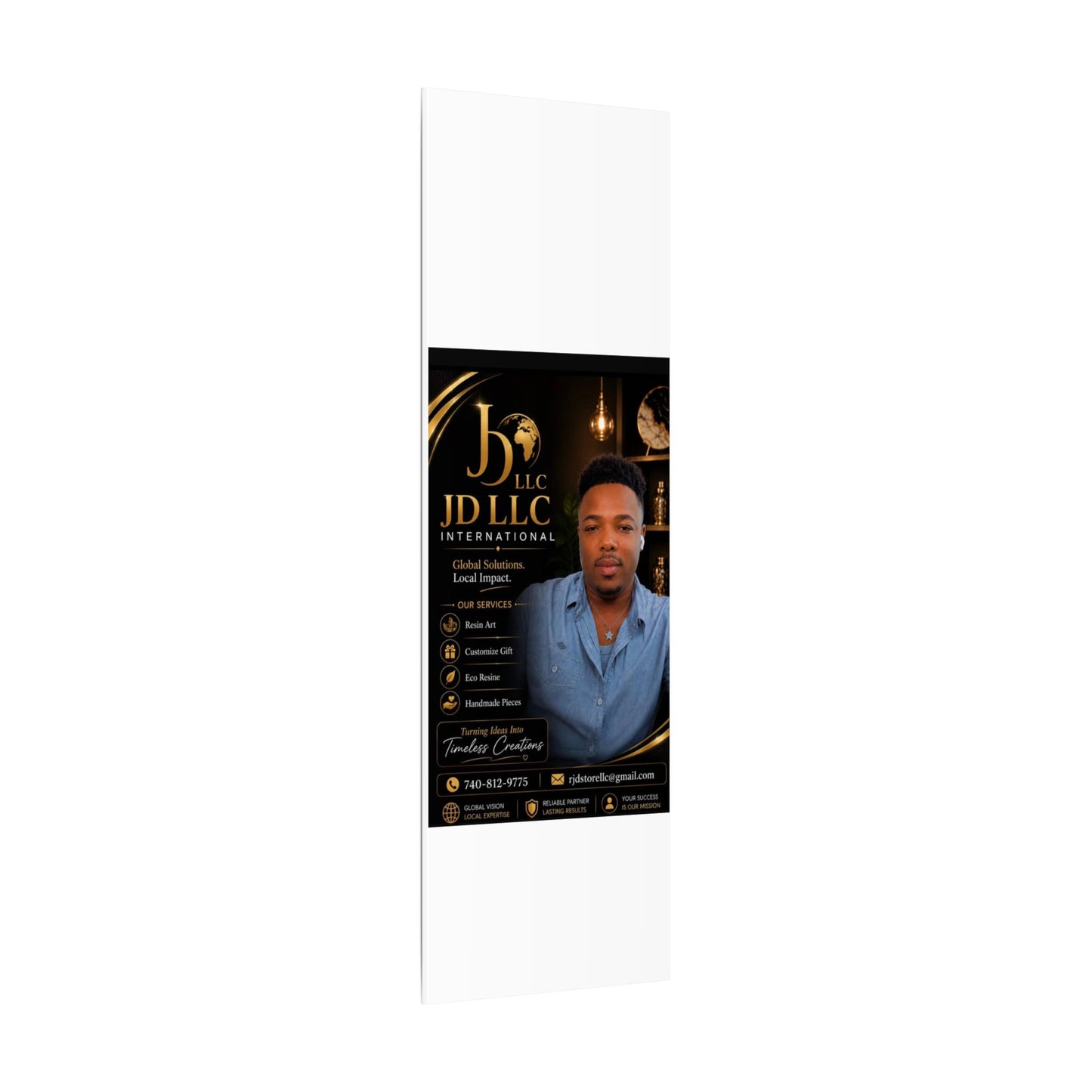 Matte Stretched Canvas - JD LLC International Business Portrait (Customizable)