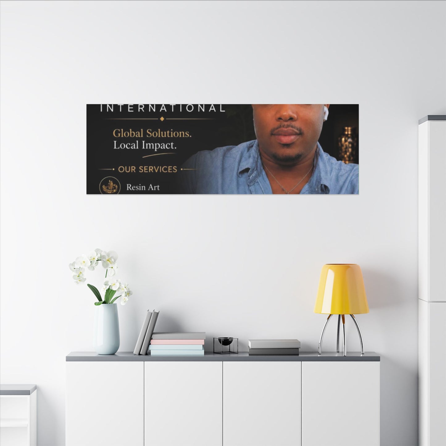 Matte Stretched Canvas - JD LLC International Business Portrait (Customizable)