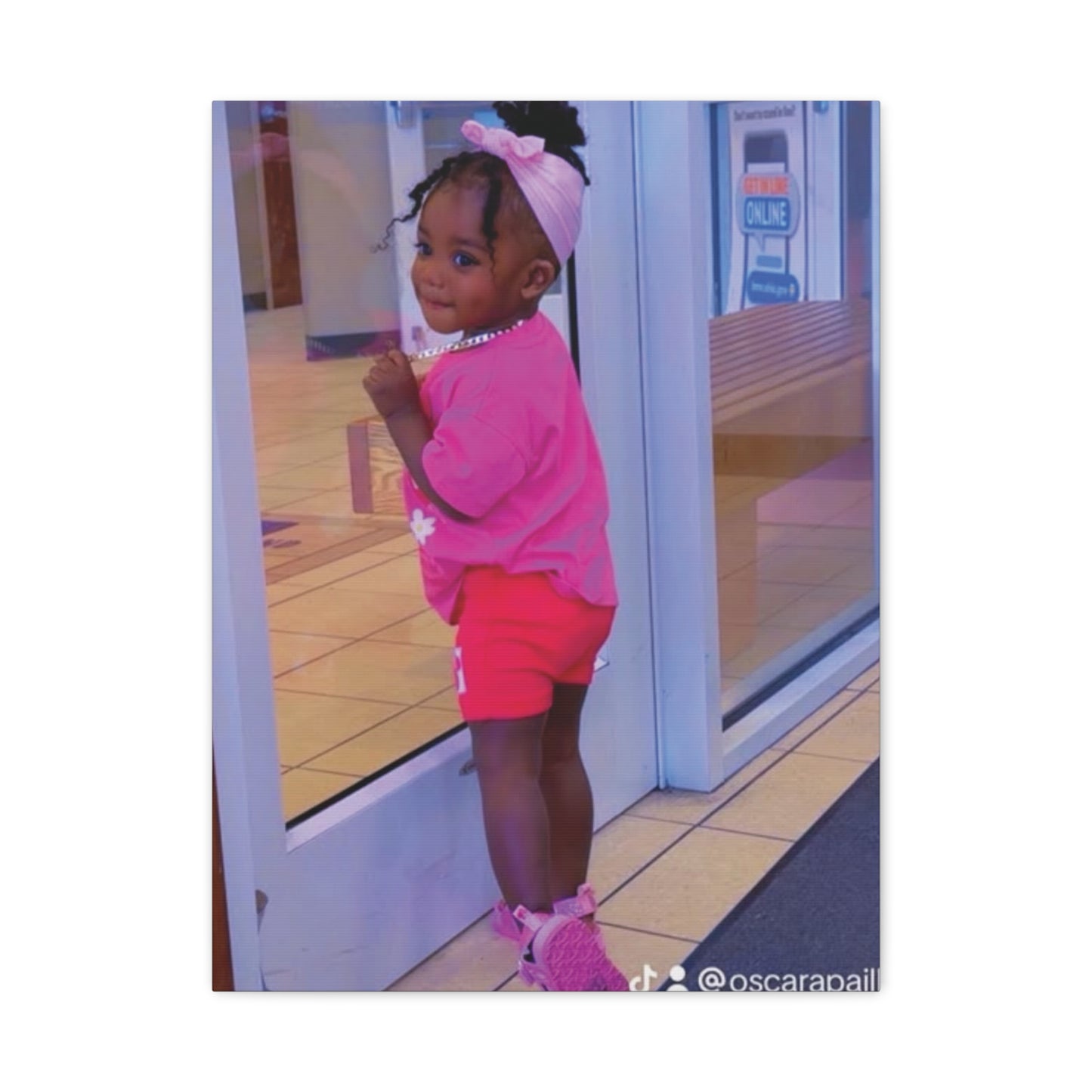 Canvas Wall Art - Candid Child Photo Matte Stretched Print