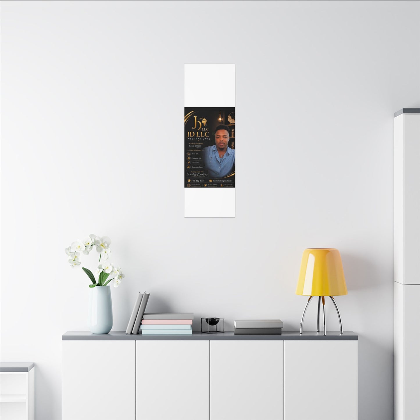 Matte Stretched Canvas - JD LLC International Business Portrait (Customizable)