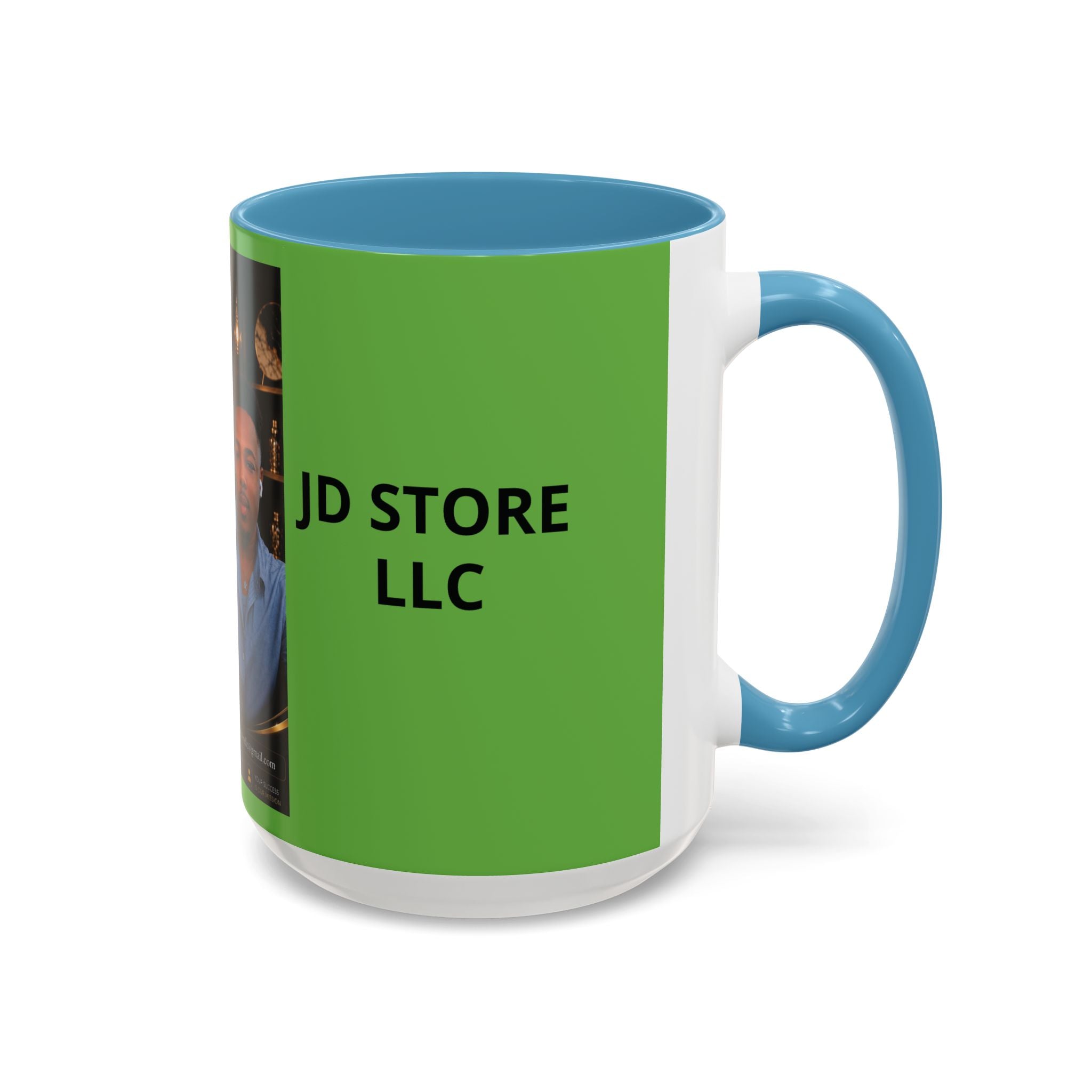 Photo Logo Accent Coffee Mug — Custom Branded Promotional Mug