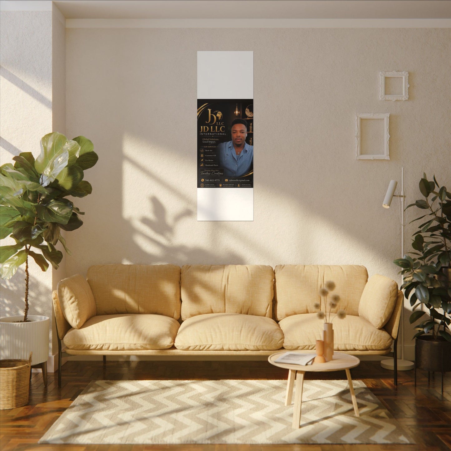 Matte Stretched Canvas - JD LLC International Business Portrait (Customizable)