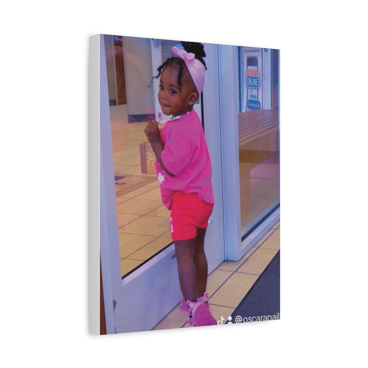 Canvas Wall Art - Candid Child Photo Matte Stretched Print
