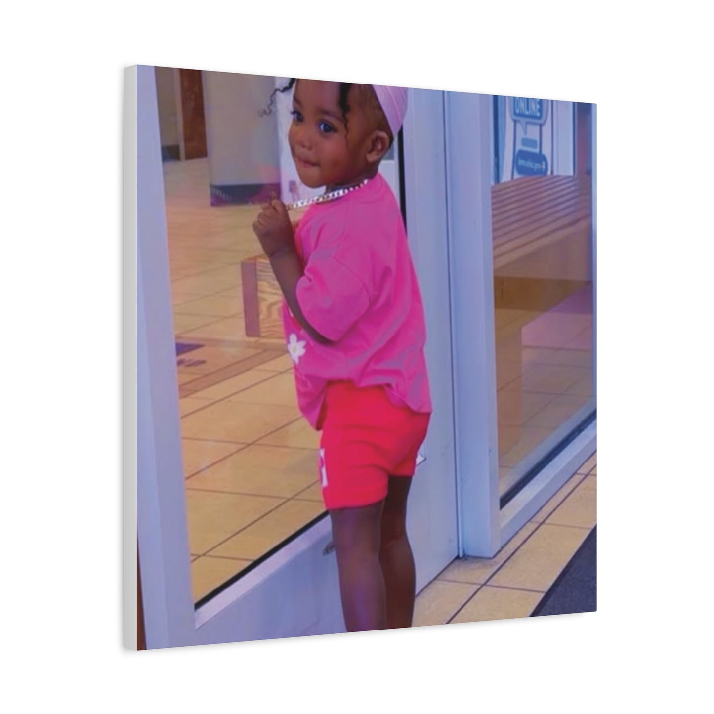 Canvas Wall Art - Candid Child Photo Matte Stretched Print