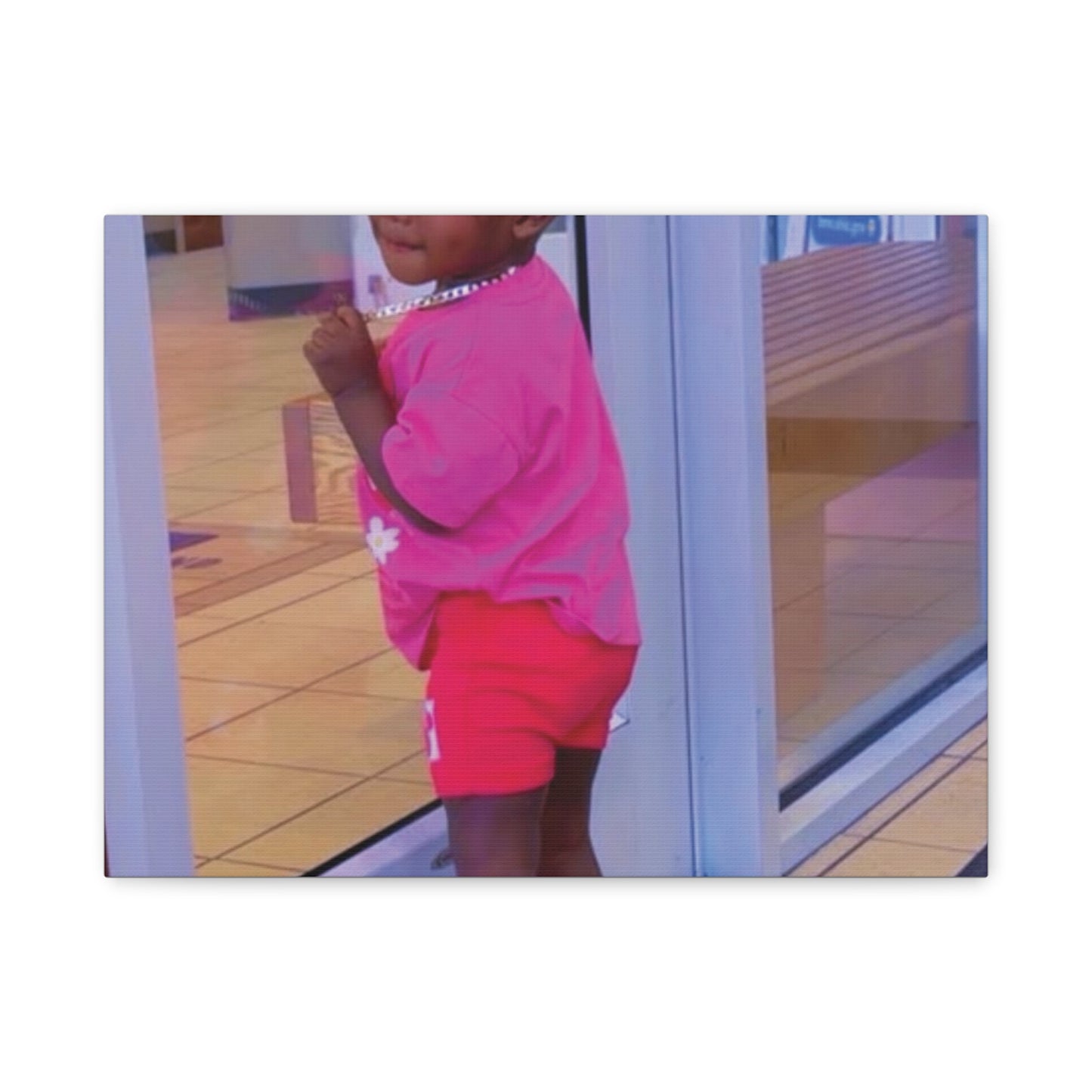Canvas Wall Art - Candid Child Photo Matte Stretched Print