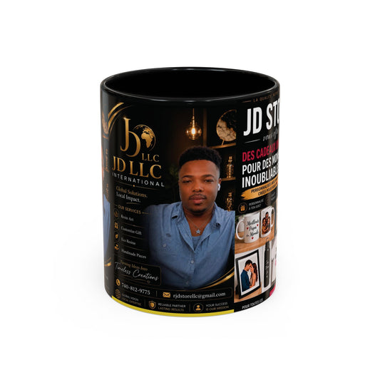 Photo Logo Accent Coffee Mug — Custom Branded Promotional Mug