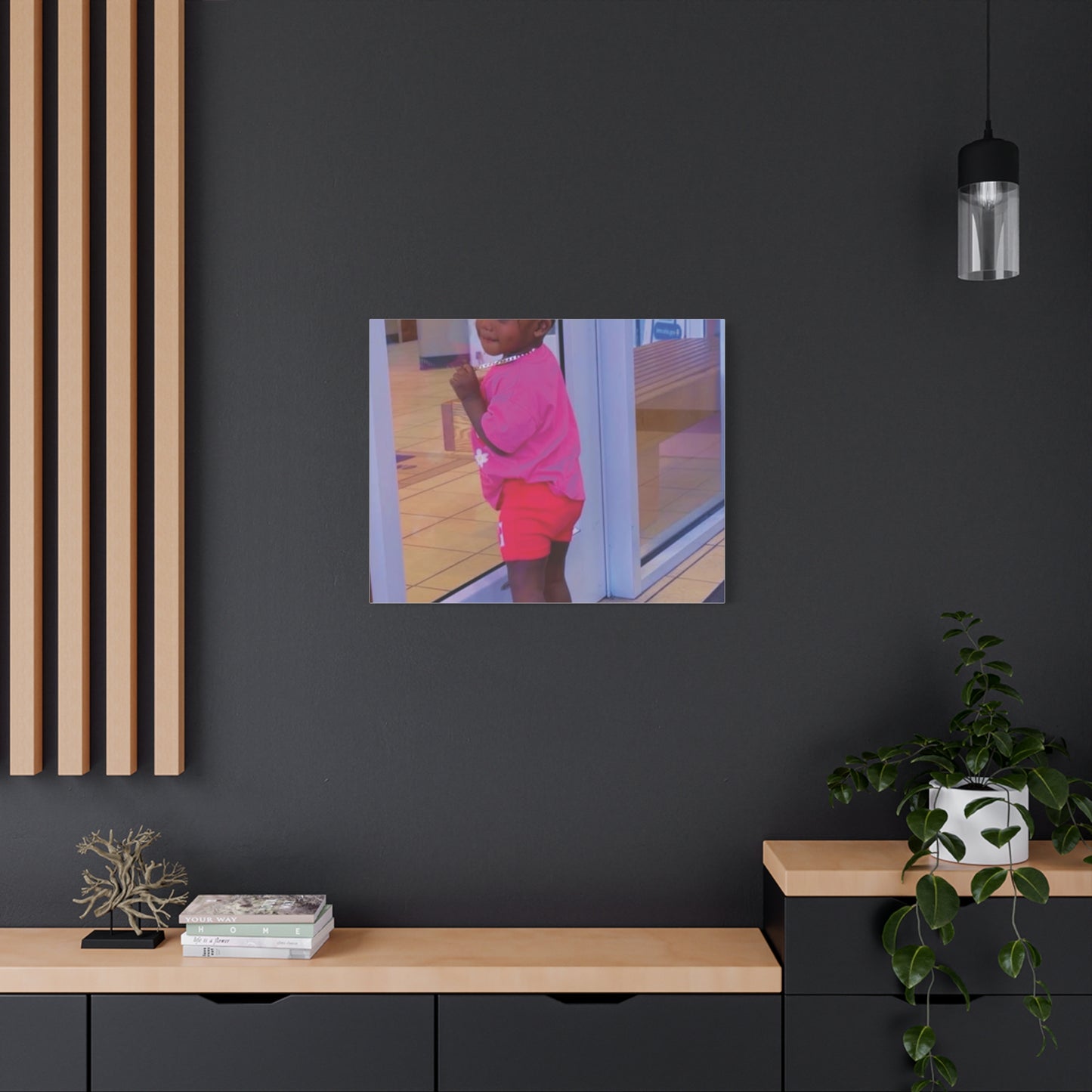 Canvas Wall Art - Candid Child Photo Matte Stretched Print