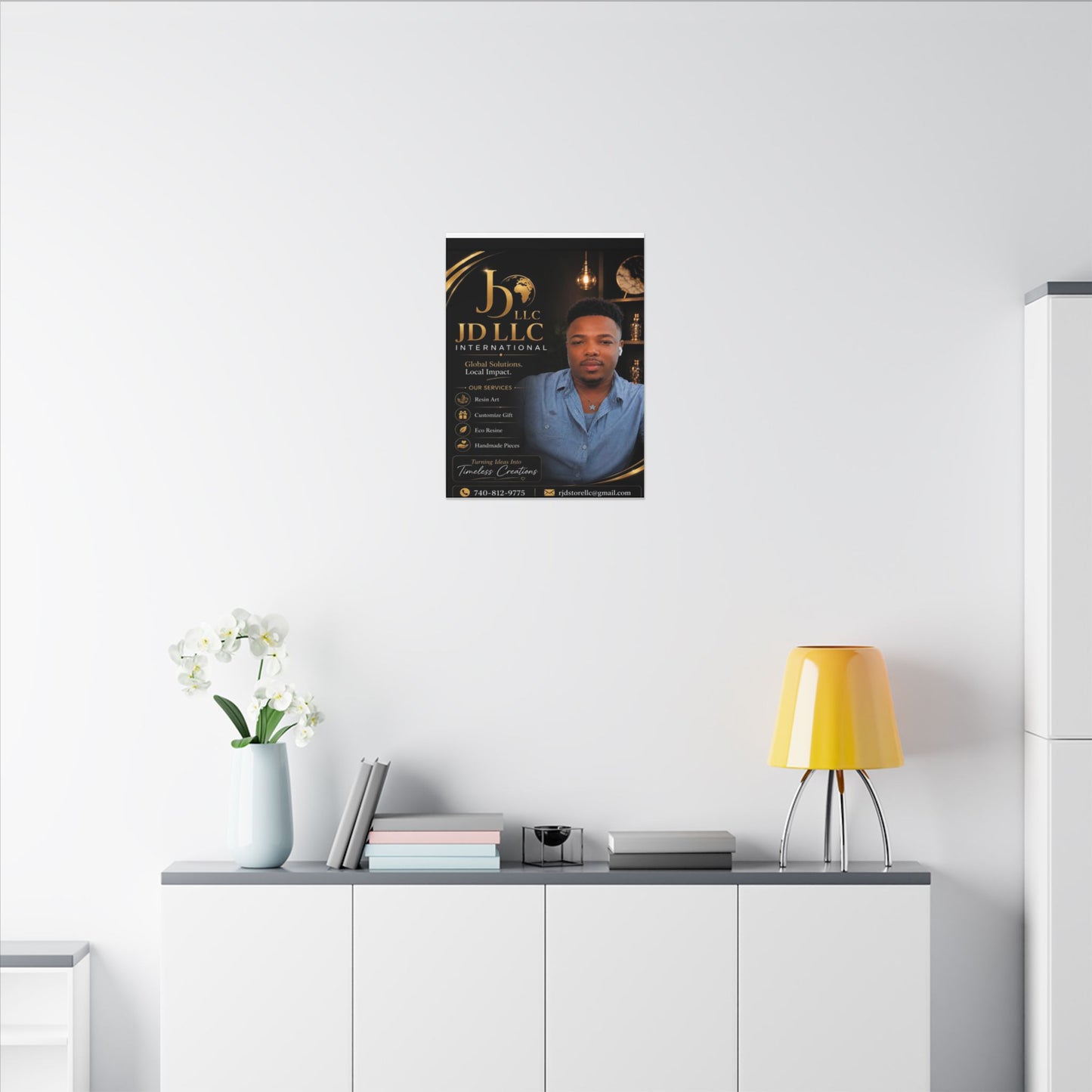 Matte Stretched Canvas - JD LLC International Business Portrait (Customizable)