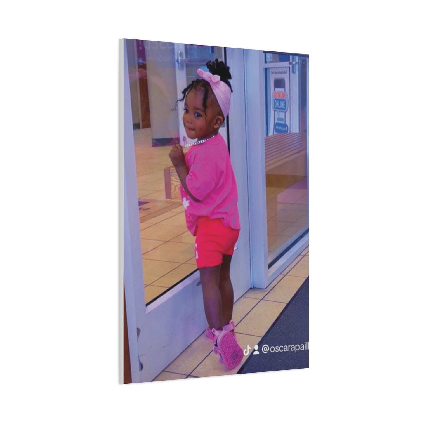 Canvas Wall Art - Candid Child Photo Matte Stretched Print