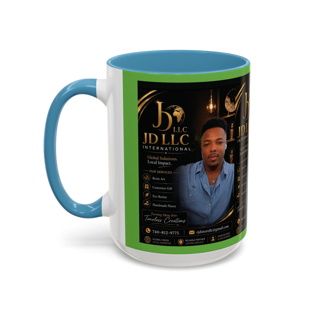 Photo Logo Accent Coffee Mug — Custom Branded Promotional Mug