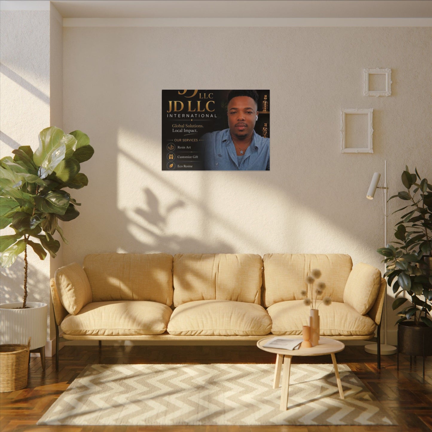 Matte Stretched Canvas - JD LLC International Business Portrait (Customizable)