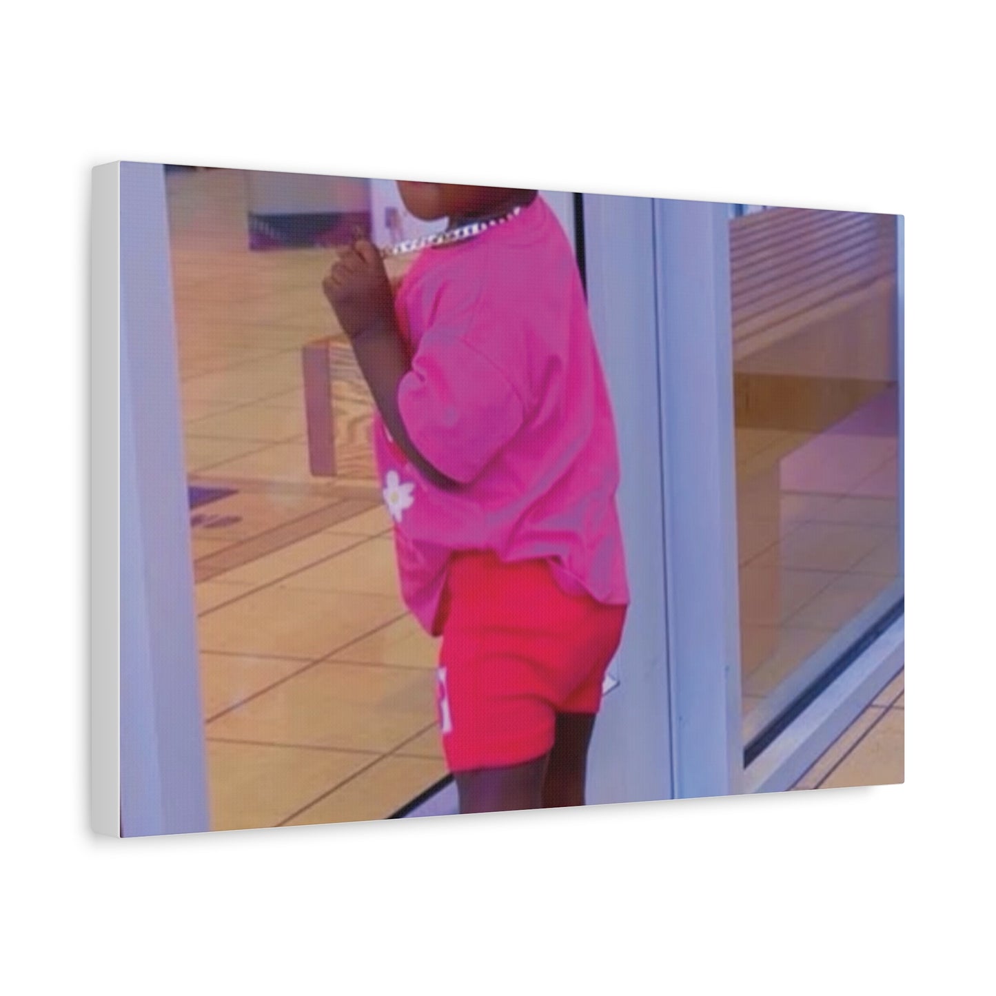 Canvas Wall Art - Candid Child Photo Matte Stretched Print