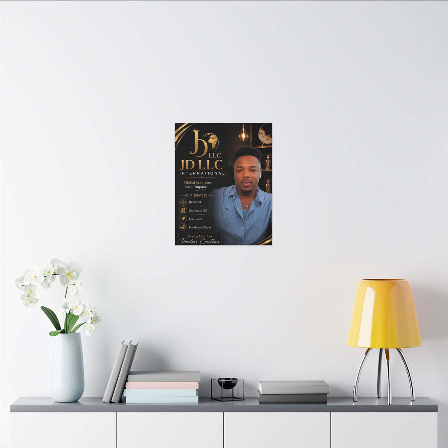 Matte Stretched Canvas - JD LLC International Business Portrait (Customizable)
