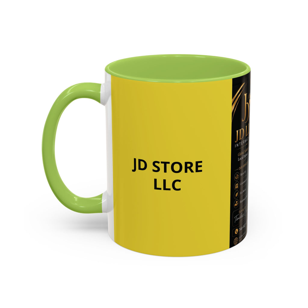 Photo Logo Accent Coffee Mug — Custom Branded Promotional Mug