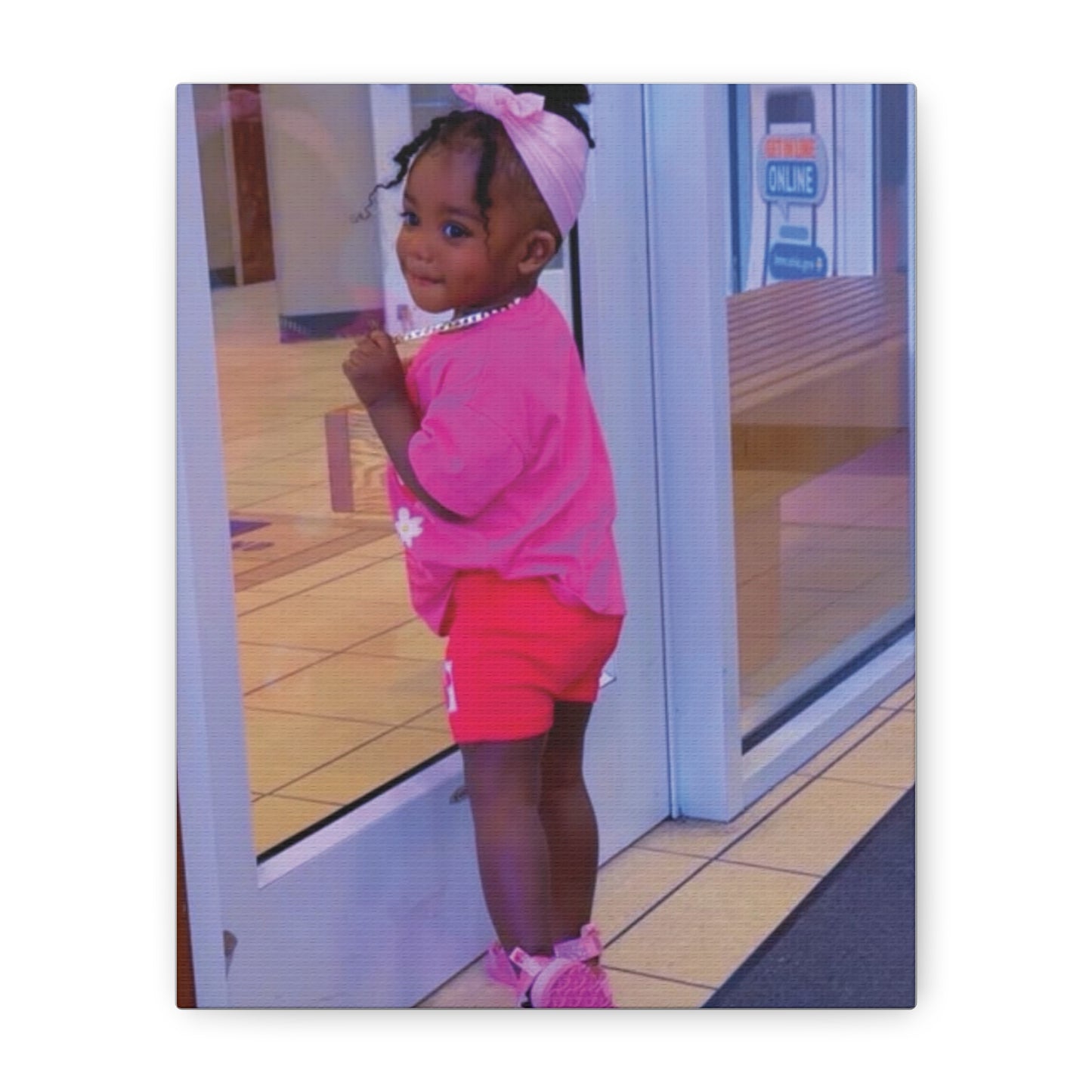 Canvas Wall Art - Candid Child Photo Matte Stretched Print