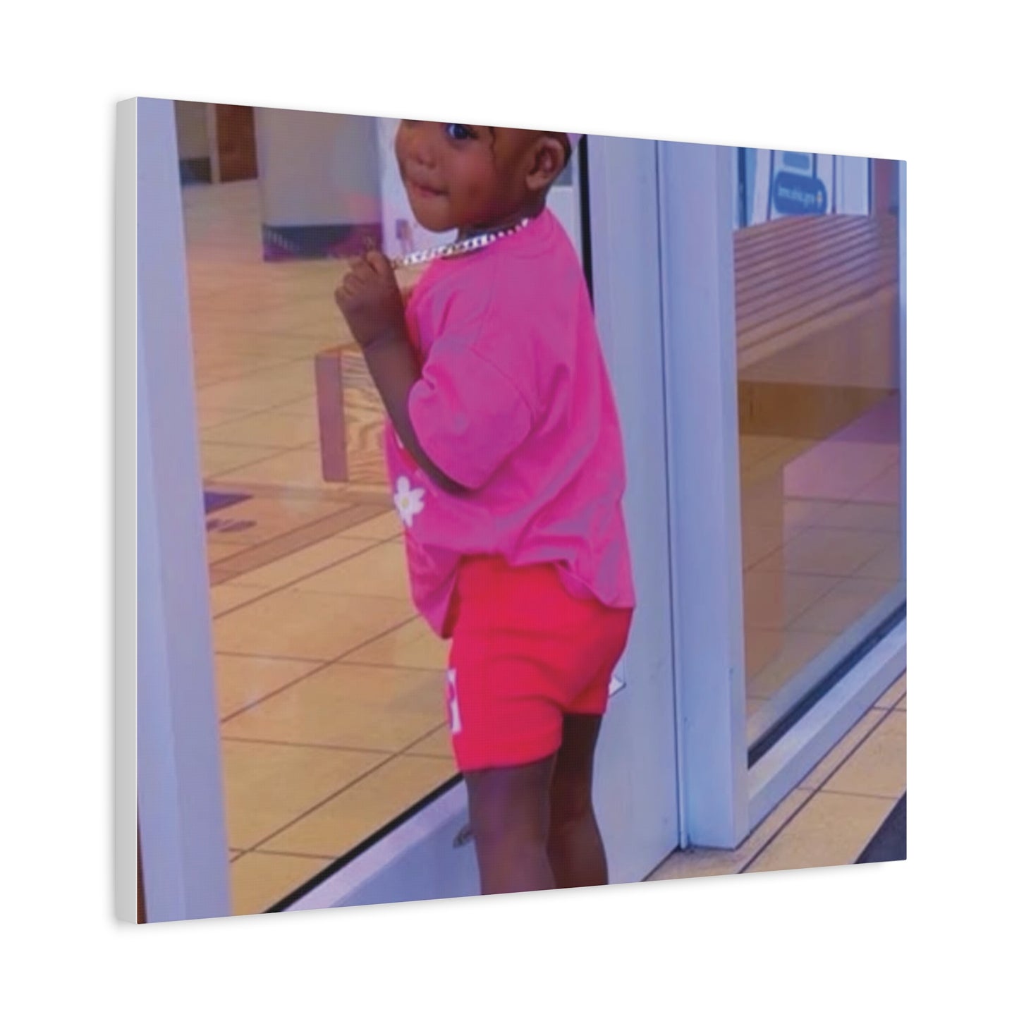 Canvas Wall Art - Candid Child Photo Matte Stretched Print