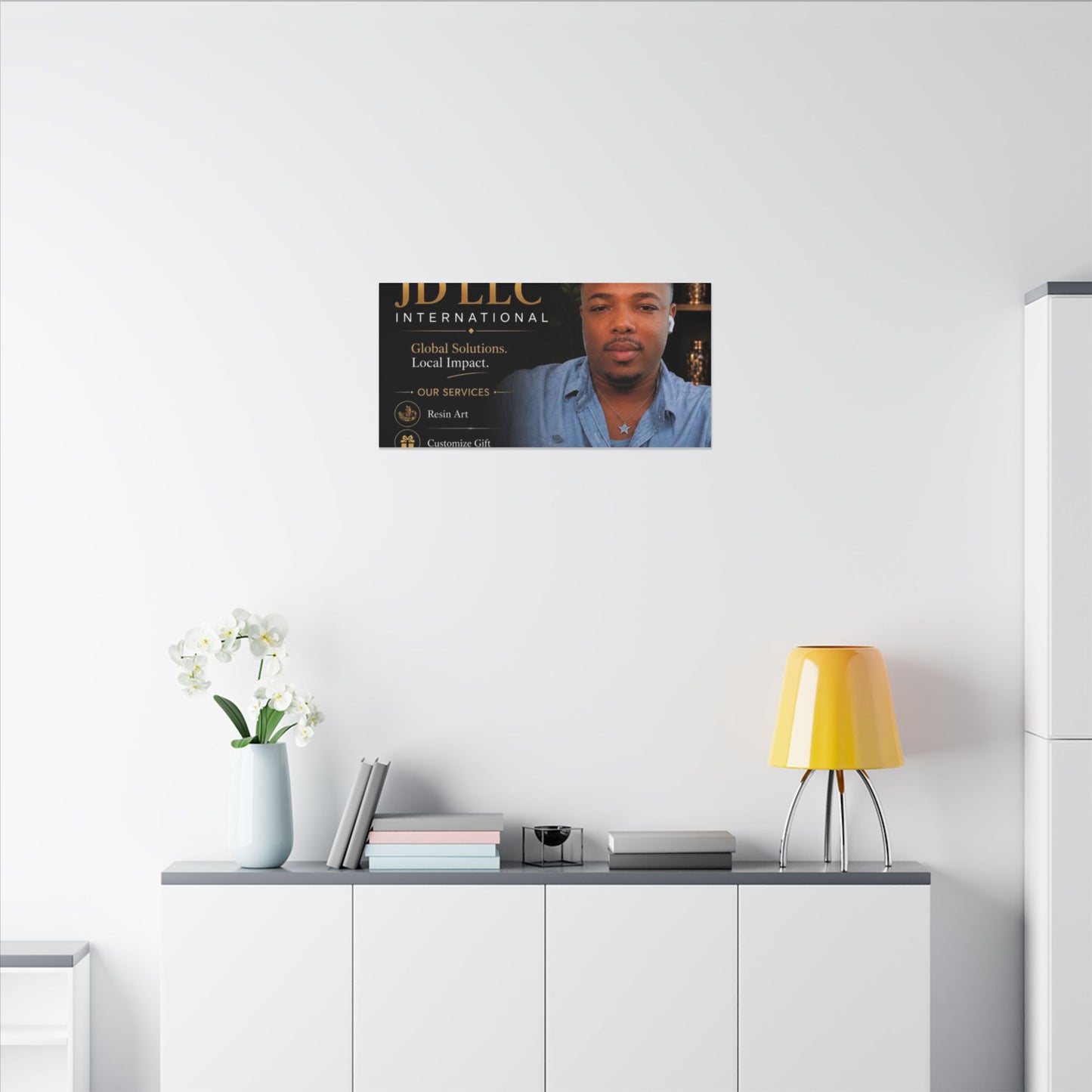 Matte Stretched Canvas - JD LLC International Business Portrait (Customizable)