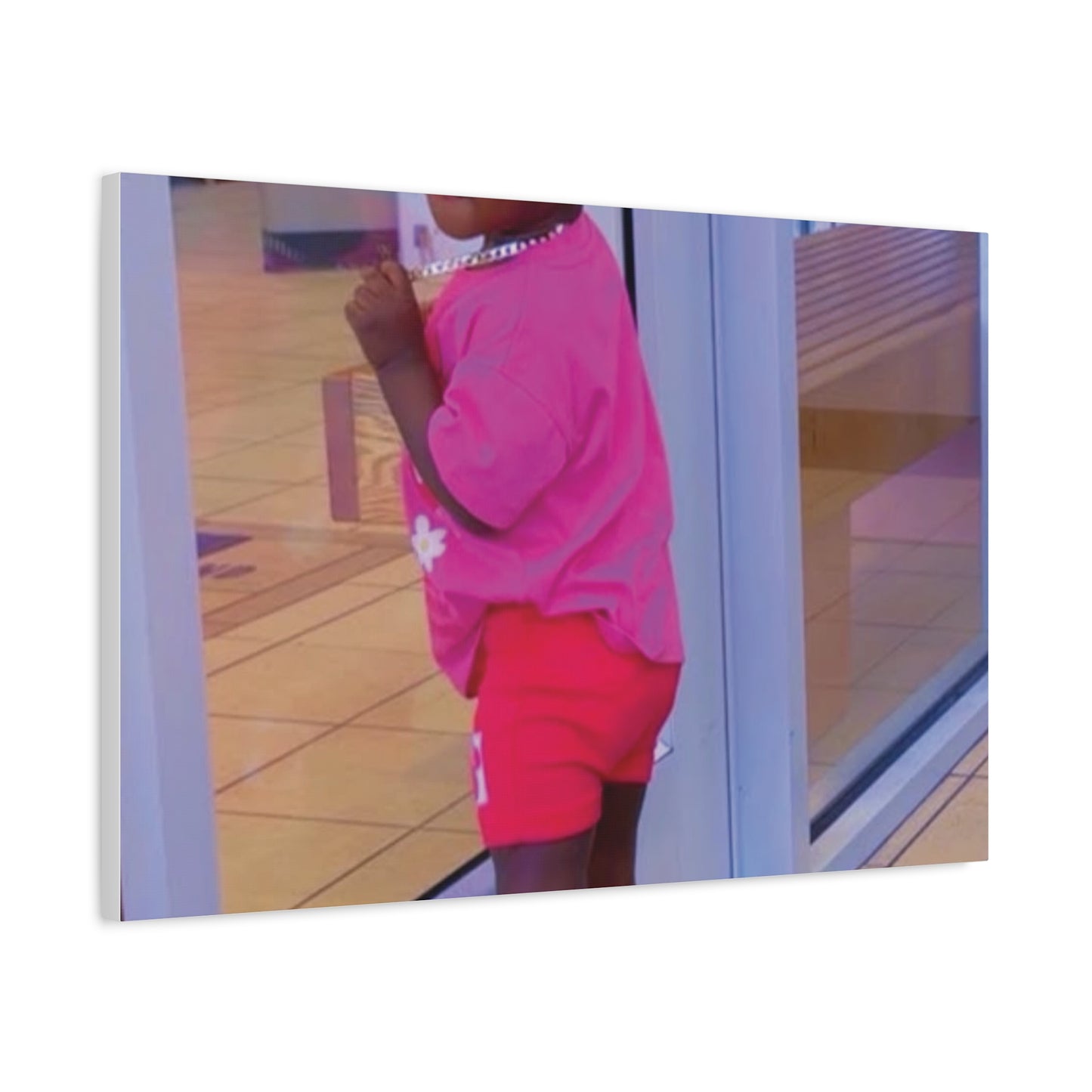 Canvas Wall Art - Candid Child Photo Matte Stretched Print
