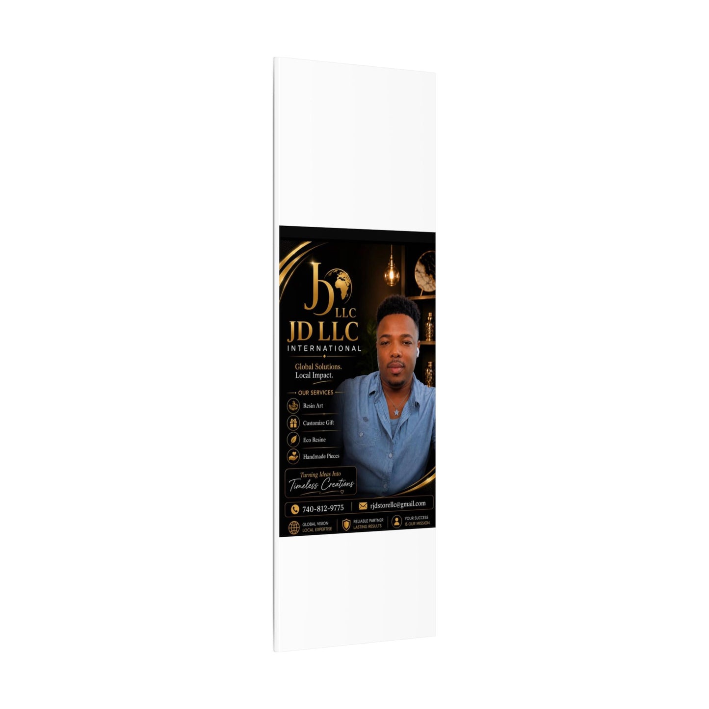 Matte Stretched Canvas - JD LLC International Business Portrait (Customizable)