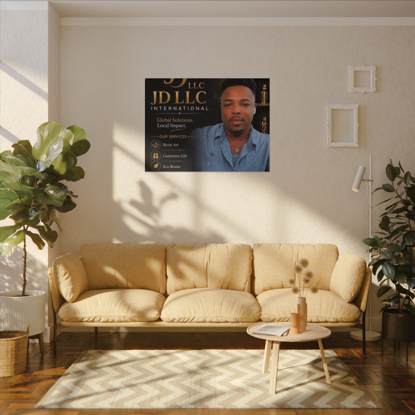 Matte Stretched Canvas - JD LLC International Business Portrait (Customizable)