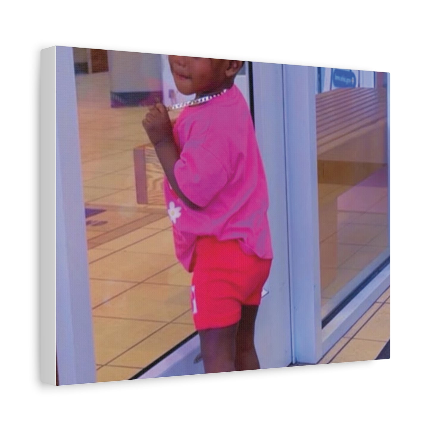 Canvas Wall Art - Candid Child Photo Matte Stretched Print