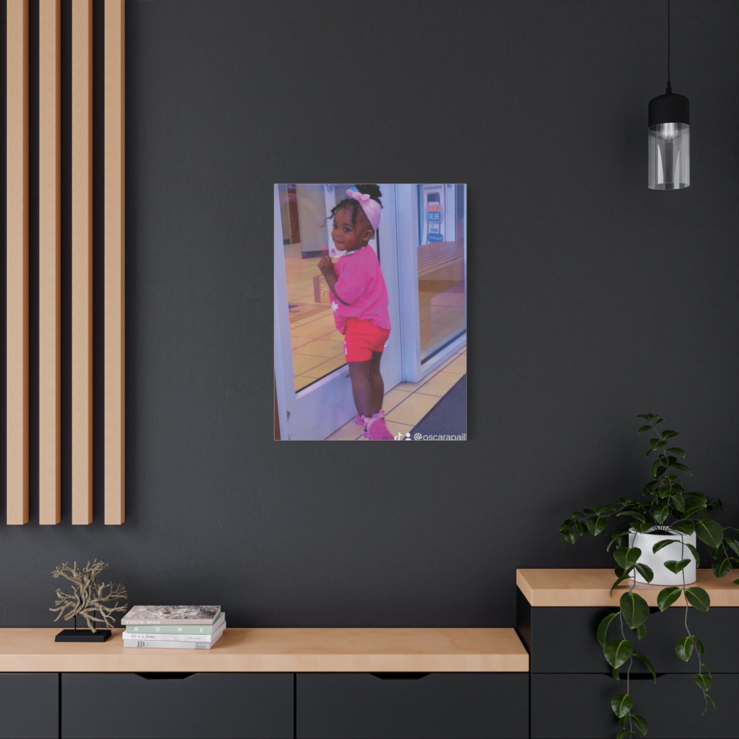 Canvas Wall Art - Candid Child Photo Matte Stretched Print
