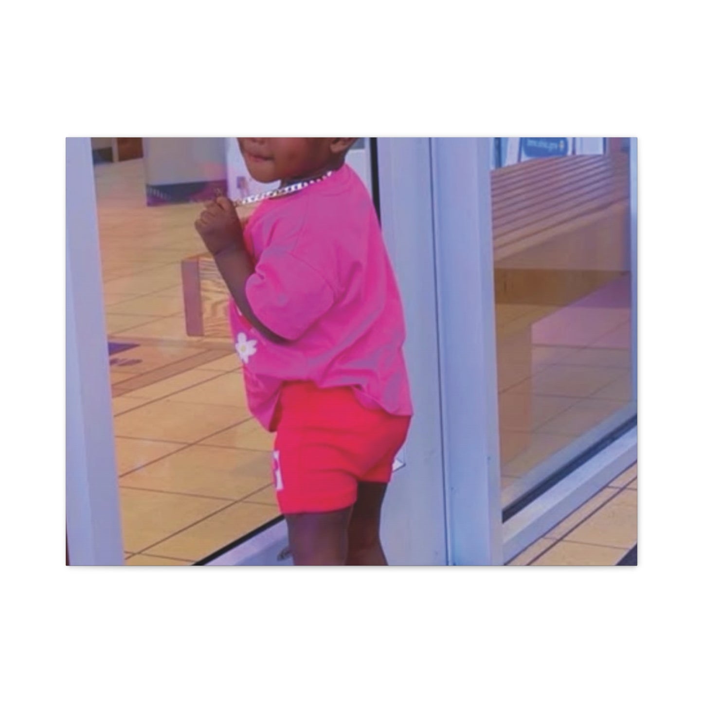 Canvas Wall Art - Candid Child Photo Matte Stretched Print
