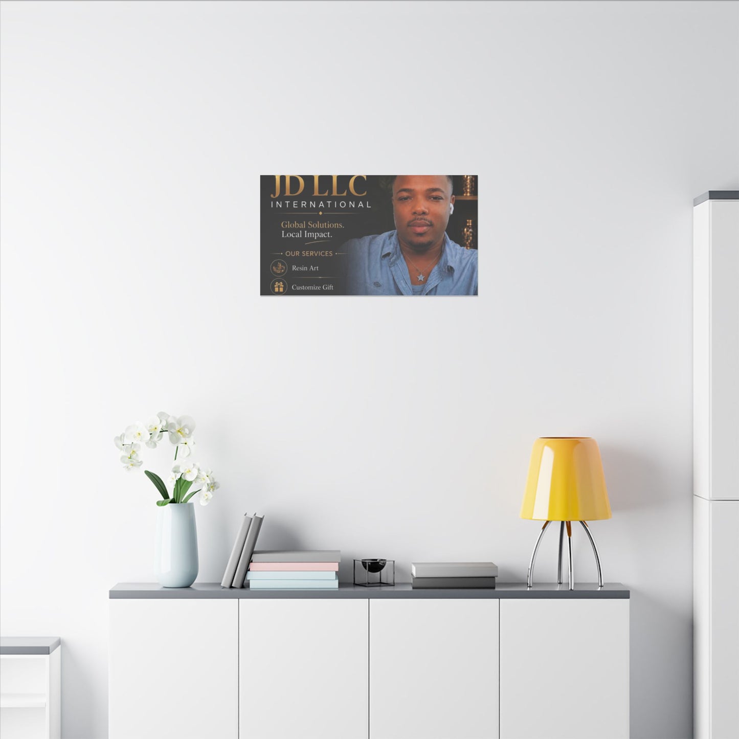 Matte Stretched Canvas - JD LLC International Business Portrait (Customizable)
