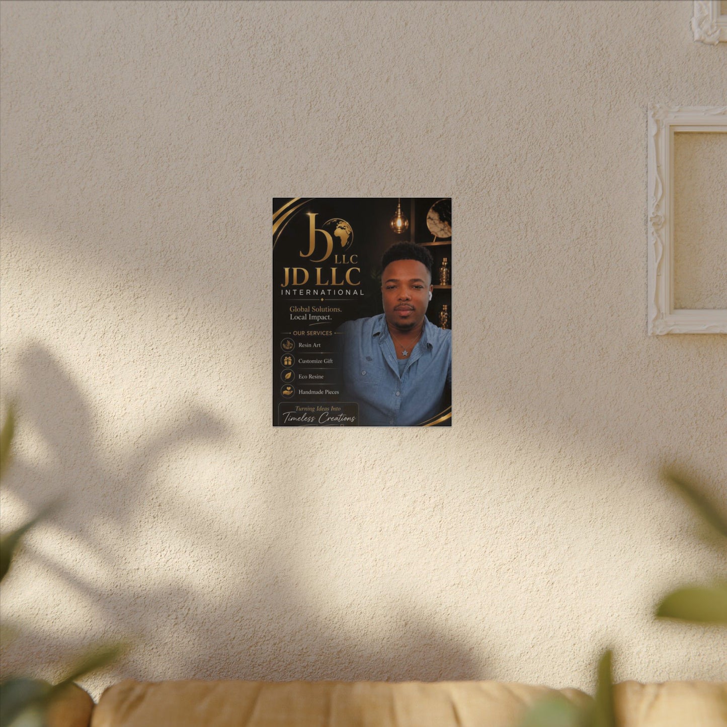 Matte Stretched Canvas - JD LLC International Business Portrait (Customizable)