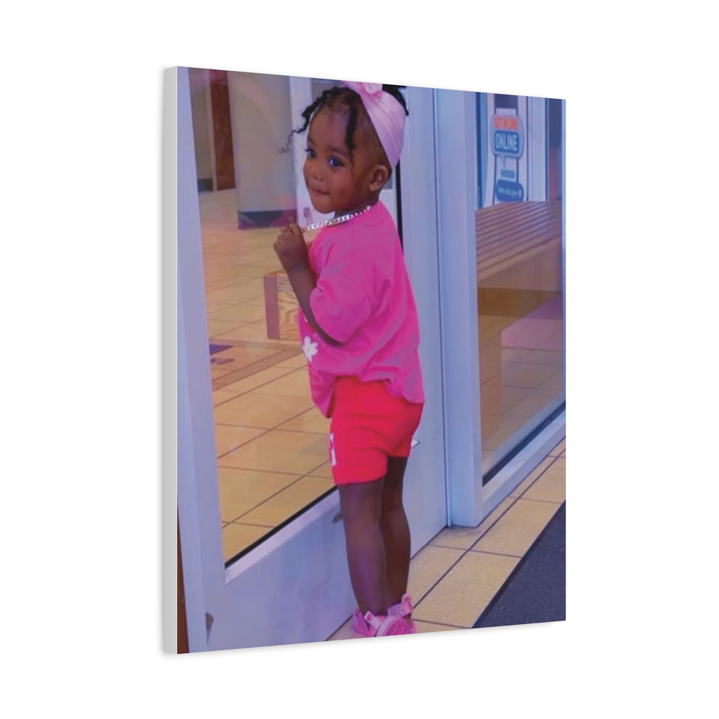 Canvas Wall Art - Candid Child Photo Matte Stretched Print