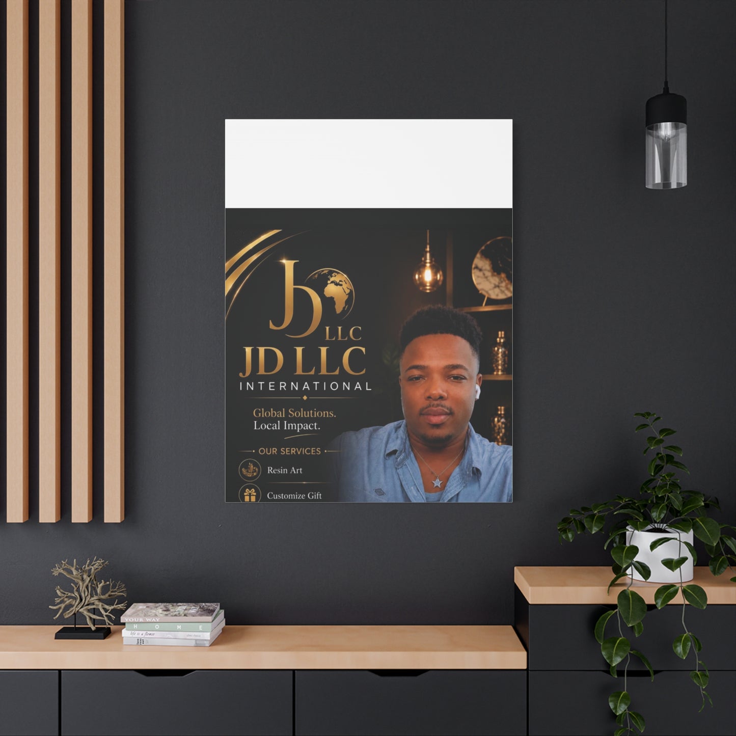 Canvas Print - JD LLC International Branded Portrait (Matte Stretched Canvas)