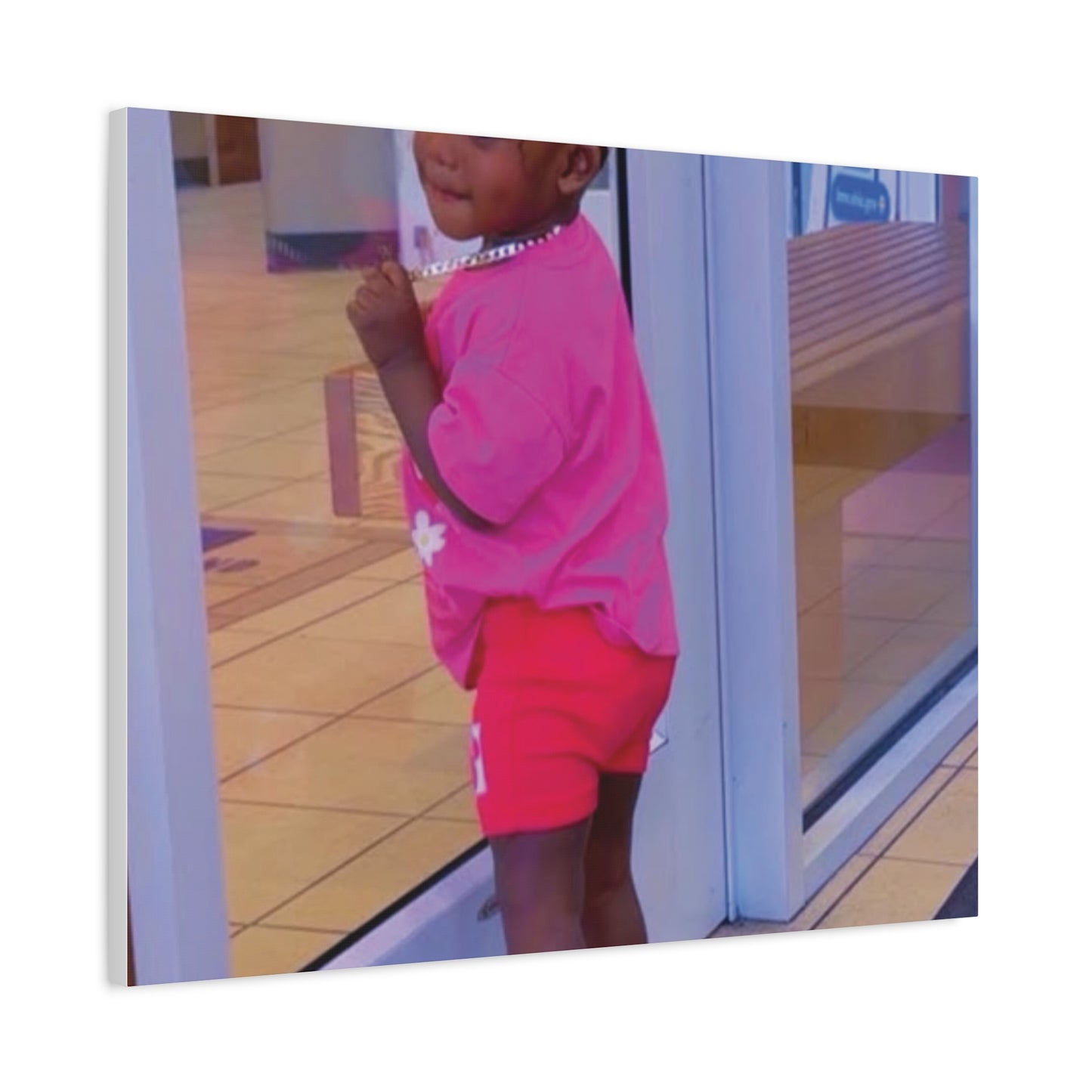 Canvas Wall Art - Candid Child Photo Matte Stretched Print