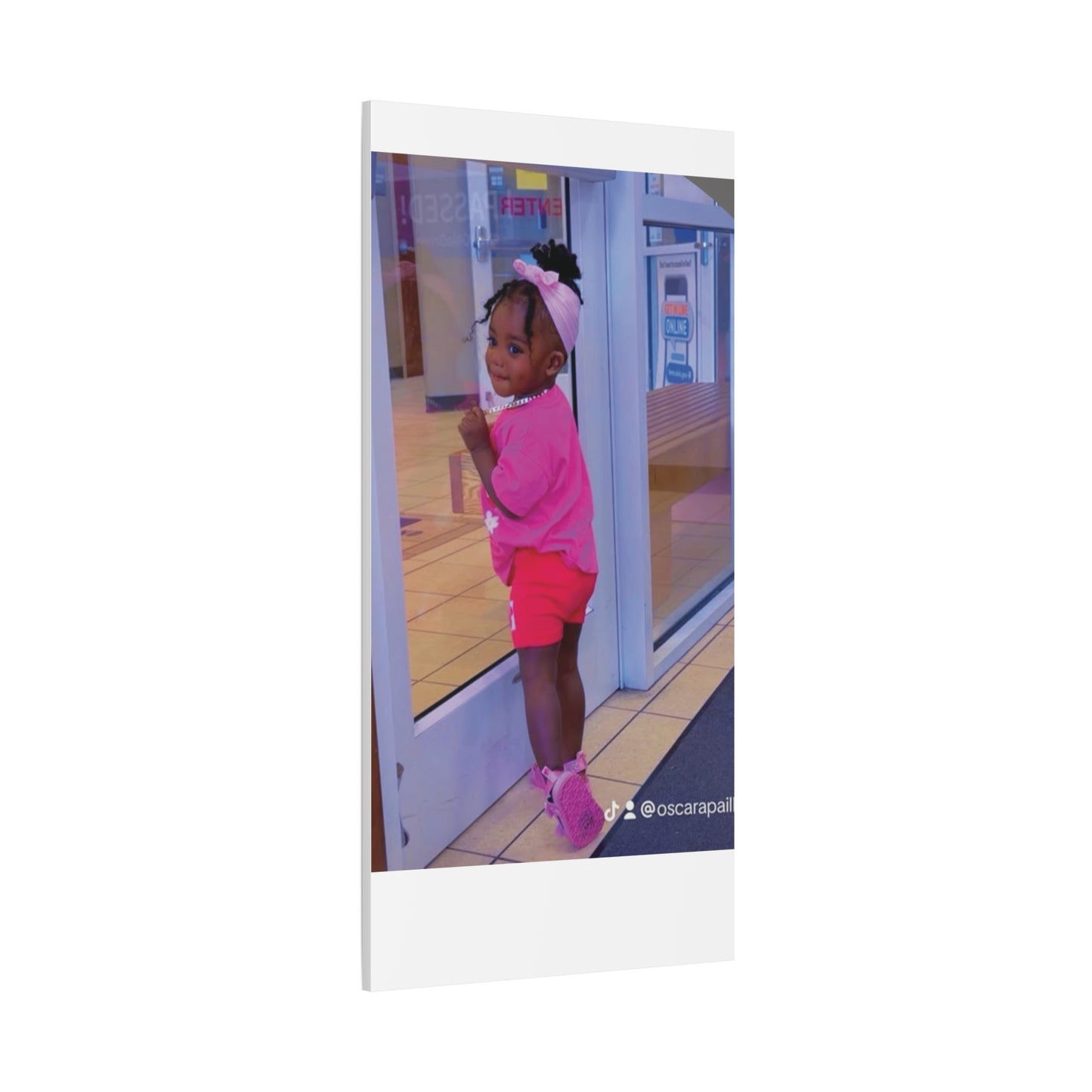 Canvas Wall Art - Candid Child Photo Matte Stretched Print