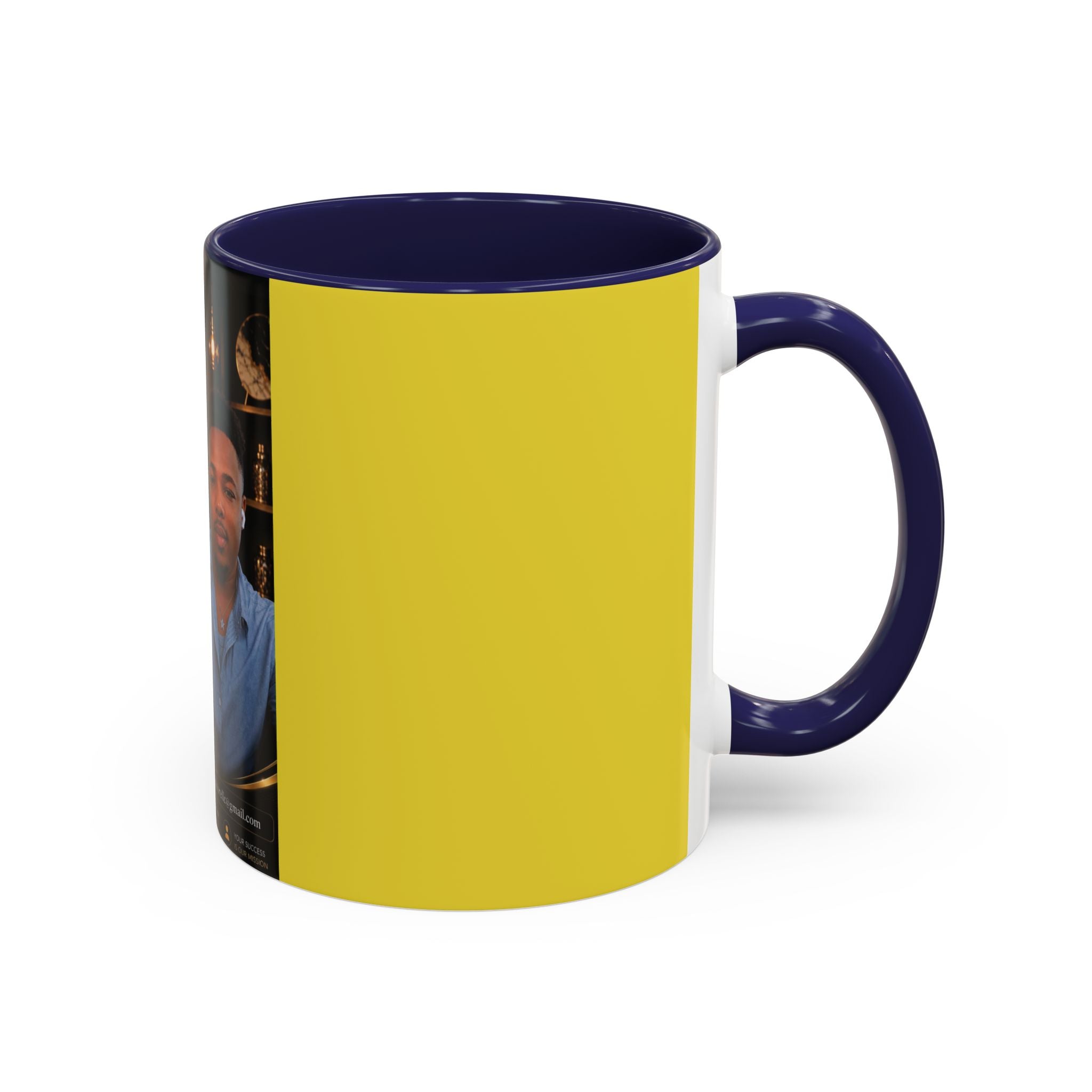 Photo Logo Accent Coffee Mug — Custom Branded Promotional Mug