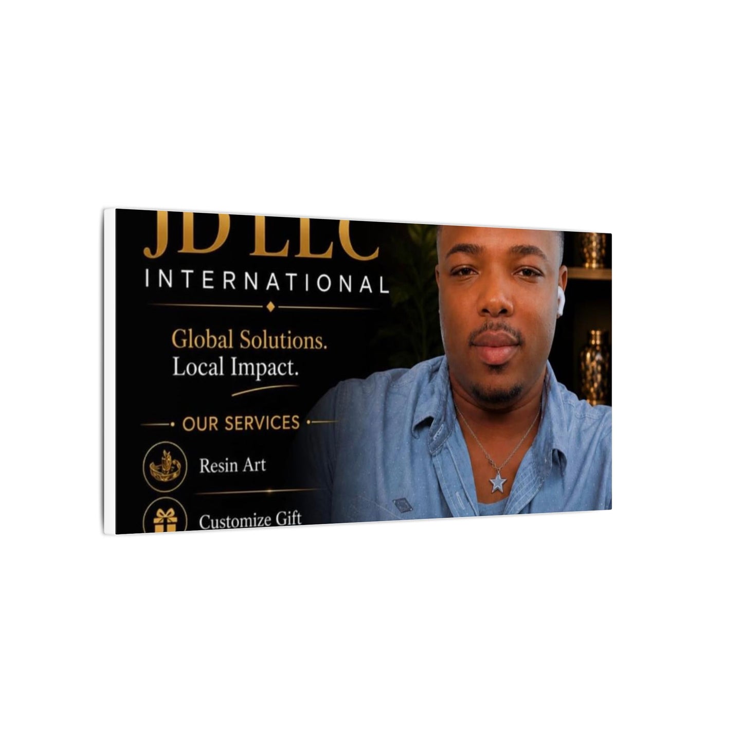 Matte Stretched Canvas - JD LLC International Business Portrait (Customizable)
