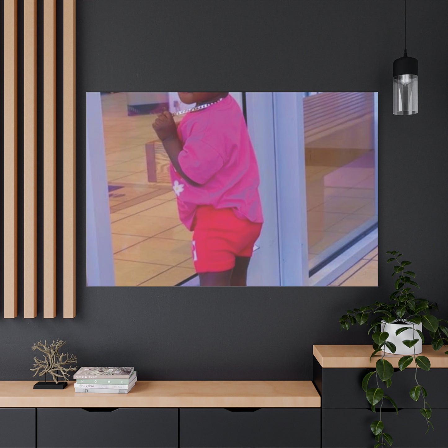 Canvas Wall Art - Candid Child Photo Matte Stretched Print