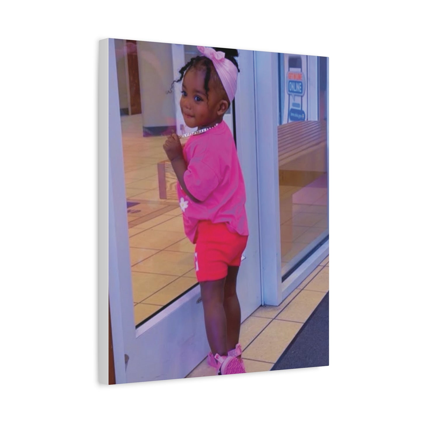 Canvas Wall Art - Candid Child Photo Matte Stretched Print