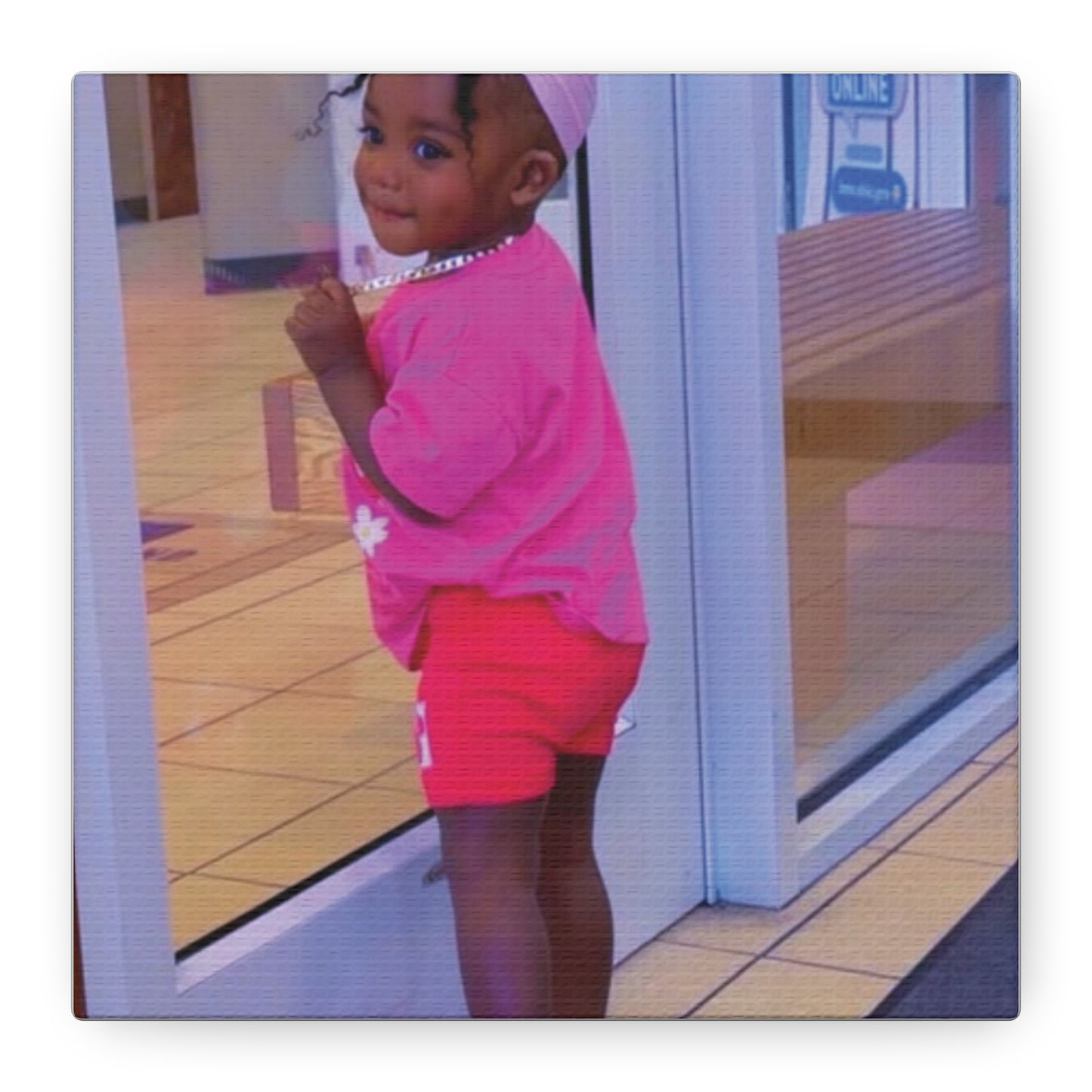 Canvas Wall Art - Candid Child Photo Matte Stretched Print