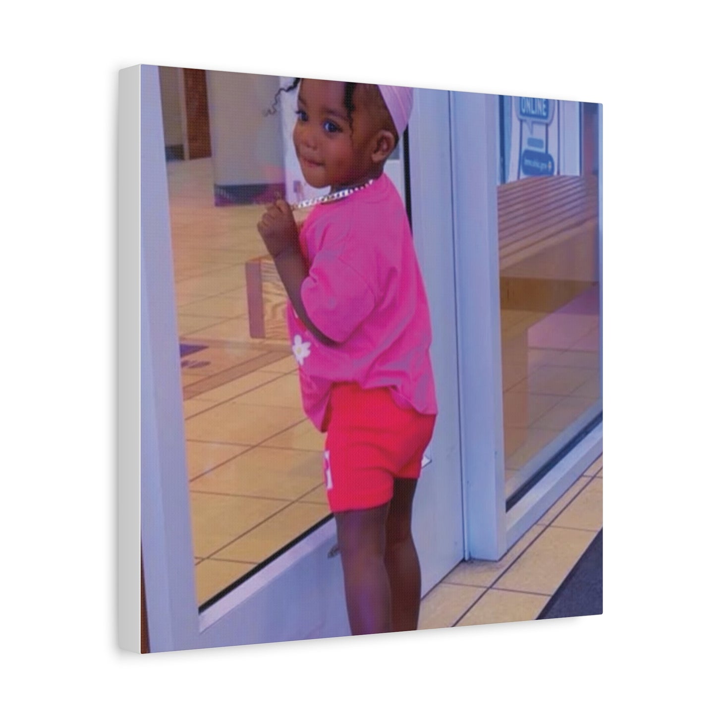 Canvas Wall Art - Candid Child Photo Matte Stretched Print