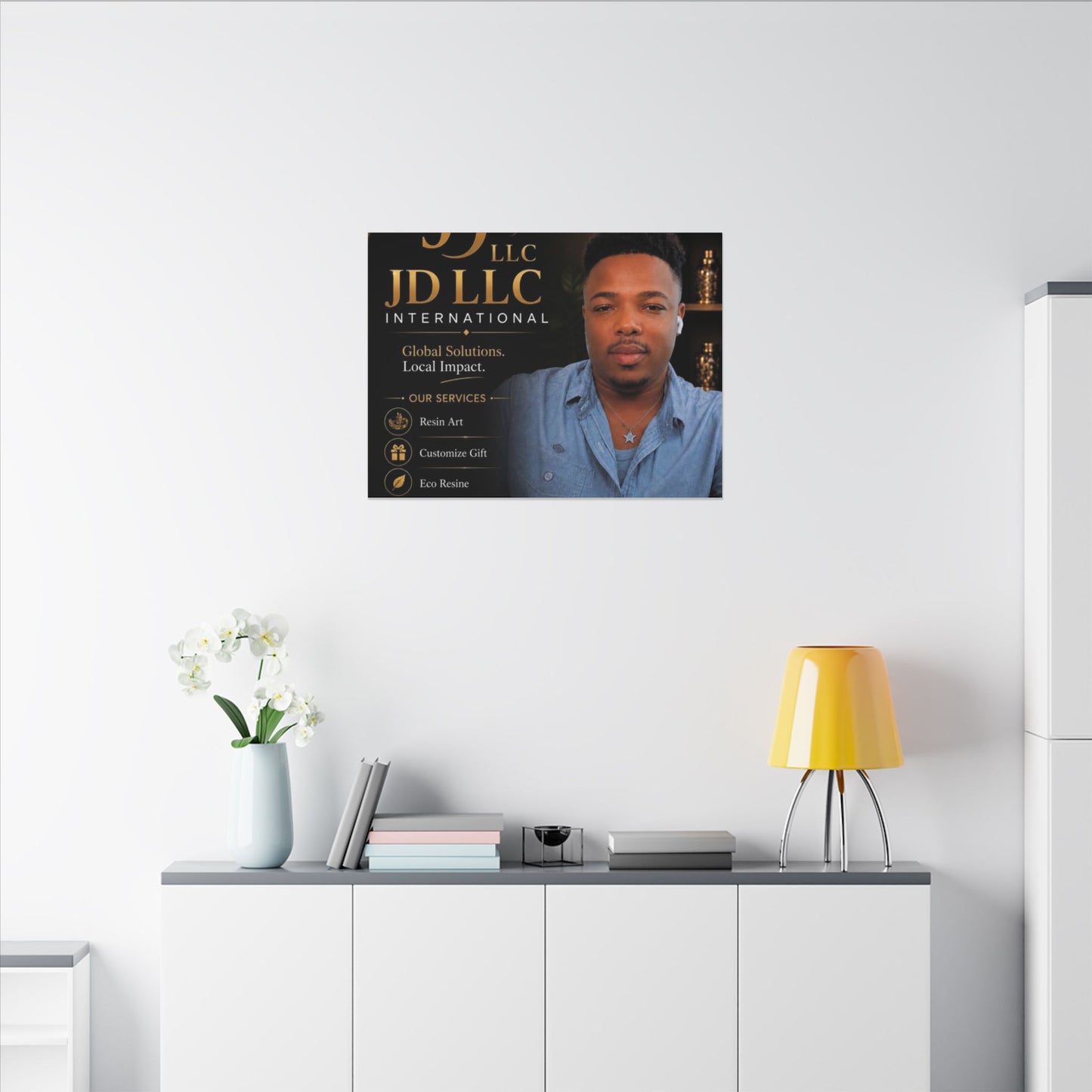 Matte Stretched Canvas - JD LLC International Business Portrait (Customizable)