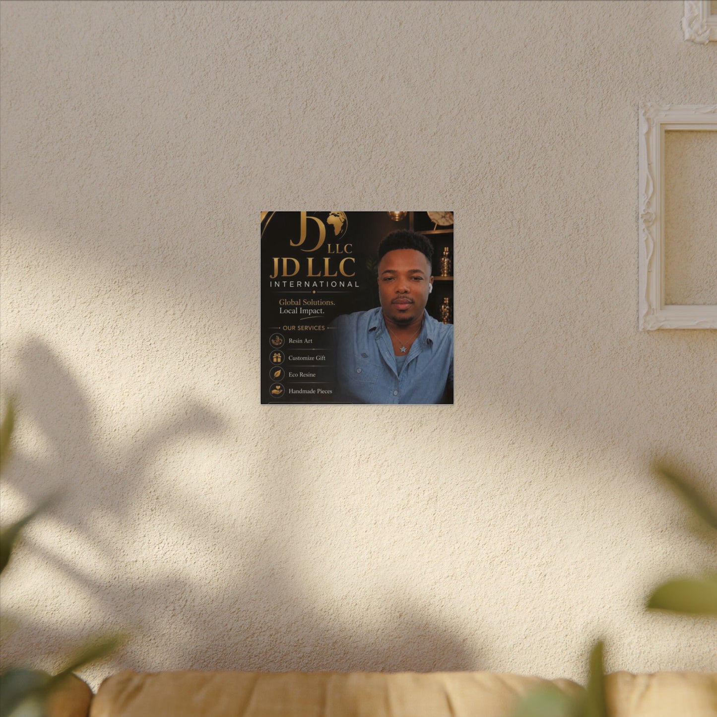 Matte Stretched Canvas - JD LLC International Business Portrait (Customizable)
