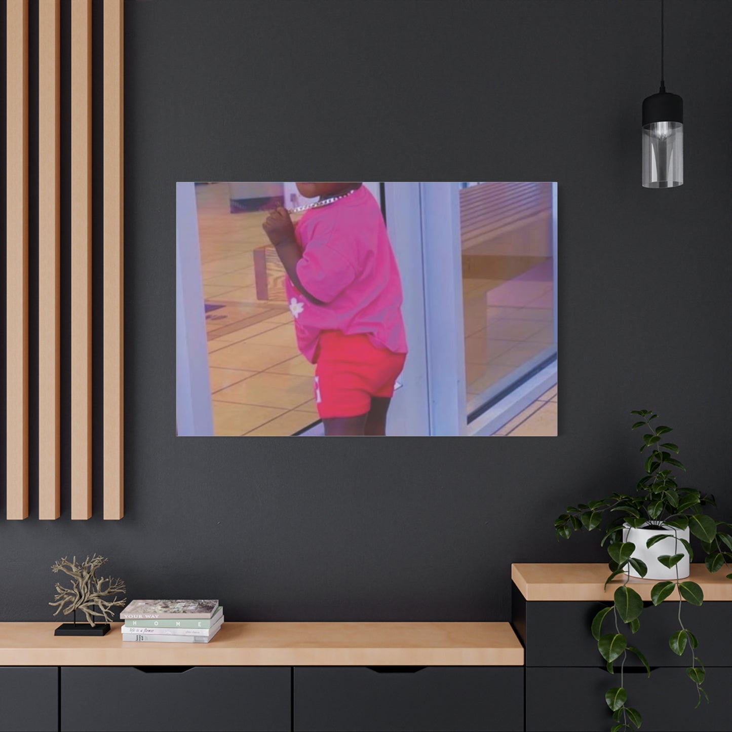 Canvas Wall Art - Candid Child Photo Matte Stretched Print